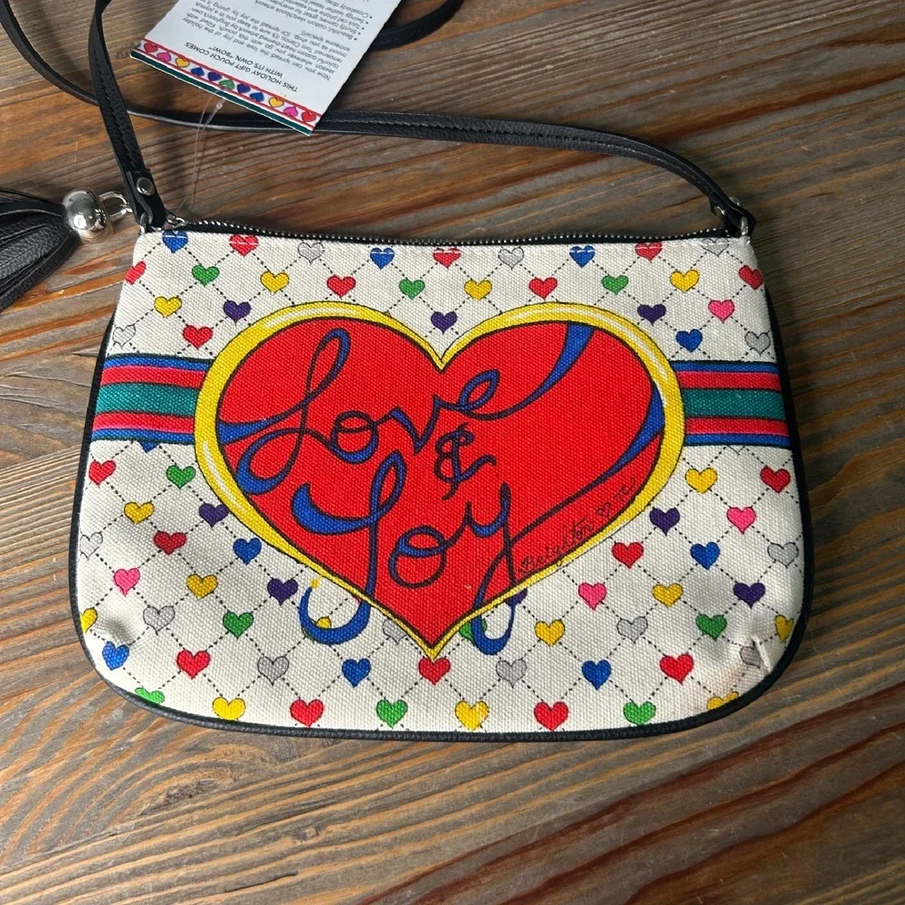 Brighton Crossbody Bag‎ Hearts Bow Tassel Cute Purse Small